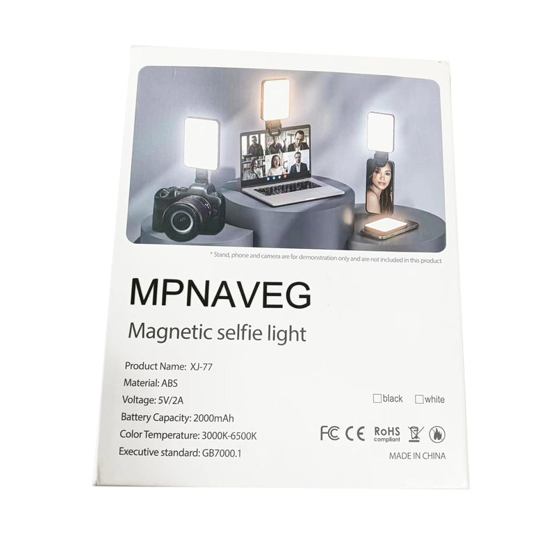 Rechargeable Magnetic Phone Selfie Light 128 LED Fill Light with Phone Clip & Cold Shoe,Adjusted 3 Light Modes for Magsafe Phone Selfies,Laptop,iPad,TikTok,Video Vlog,Makeup,Camera