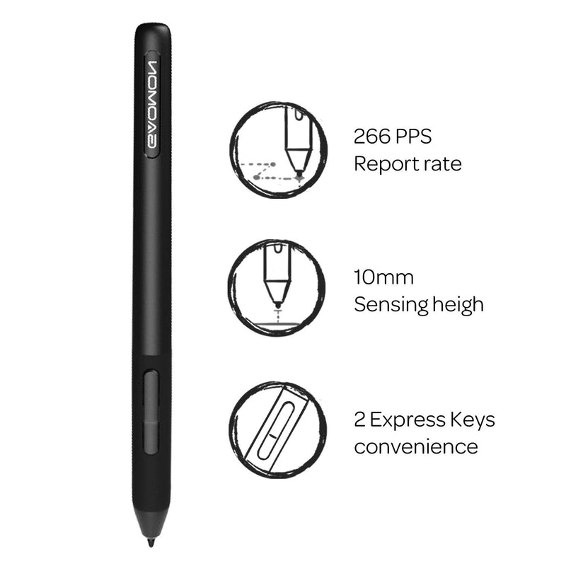 GAOMON Art Paint AP32 Battery-Free 8192 Levels Pressure Passive Stylus Only for Graphics Tablet PD2200/S620/S630/M10KPRO/M106KPRO/M1220/M1230