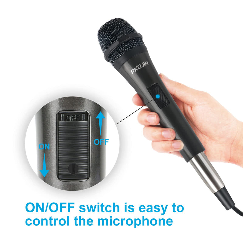 Dynamic Karaoke Microphone for Singing, Vocal Wired Microphone for Karaoke, Handheld Mic with 10 Ft Cable, Mics for Speaker with ON/Off Switch