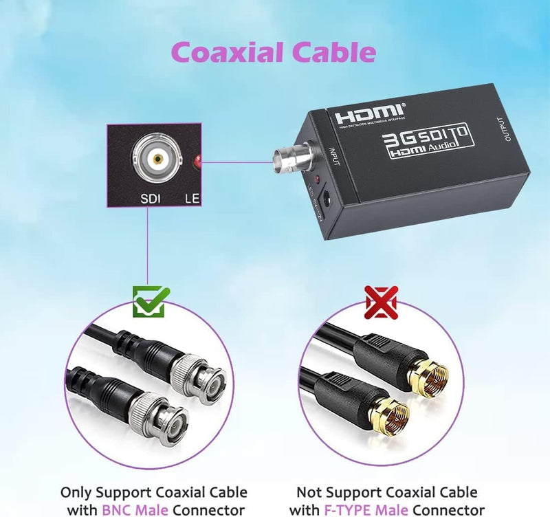 [AUSTRALIA] - HDMI Converter Adapter - Mini 3G SDI to HDMI for SD/HD/3G-SDI Signals 