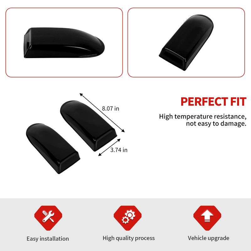 Jimen Compatible with Ford F150 2021-2025, 2PCS Roof Antenna Cover Radio Signal Antenna Decoration Trim Cover (Black) Black