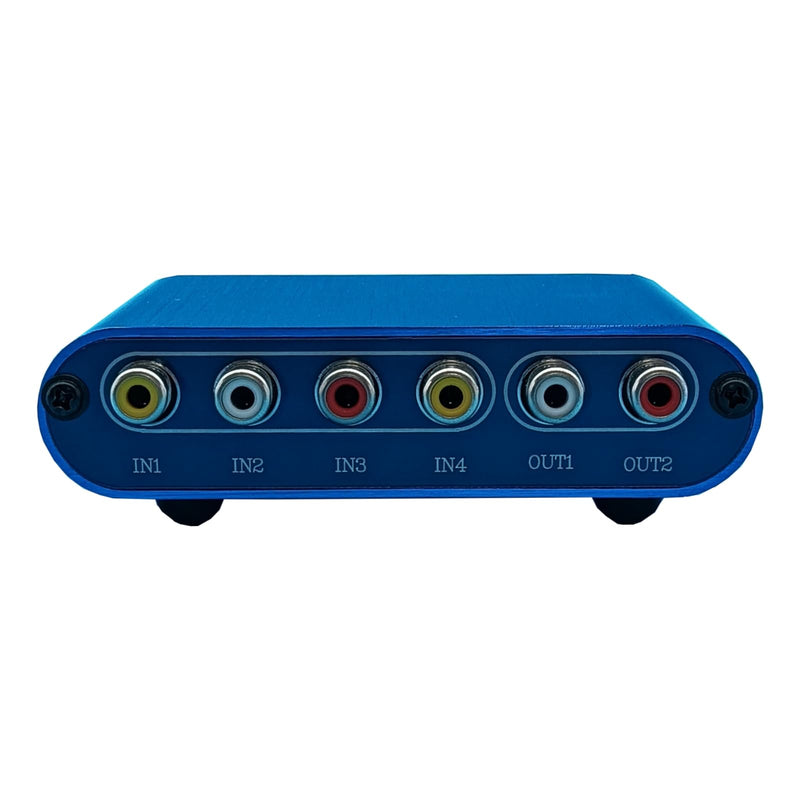 [AUSTRALIA] - 4x2 SPDIF Coaxial Audio Switch Box - 4 Input 2 Output Digital Coaxial Signal Switcher Selector for Home Theater, Hi-Fi System 