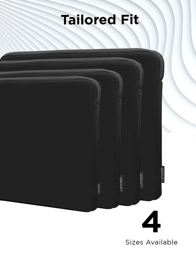 [AUSTRALIA] - Lenovo Basic Laptop Sleeve 14 Inch Notebook/Tablet Compatible with MacBook Air/Pro Neoprene Material - Soft Fleece Lining - Zippered Top Opening - Black 