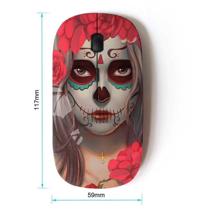 KOOLmouse [ Optical 2.4G Wireless Mouse ] [ Candy Skull Woman Pink Pretty ]