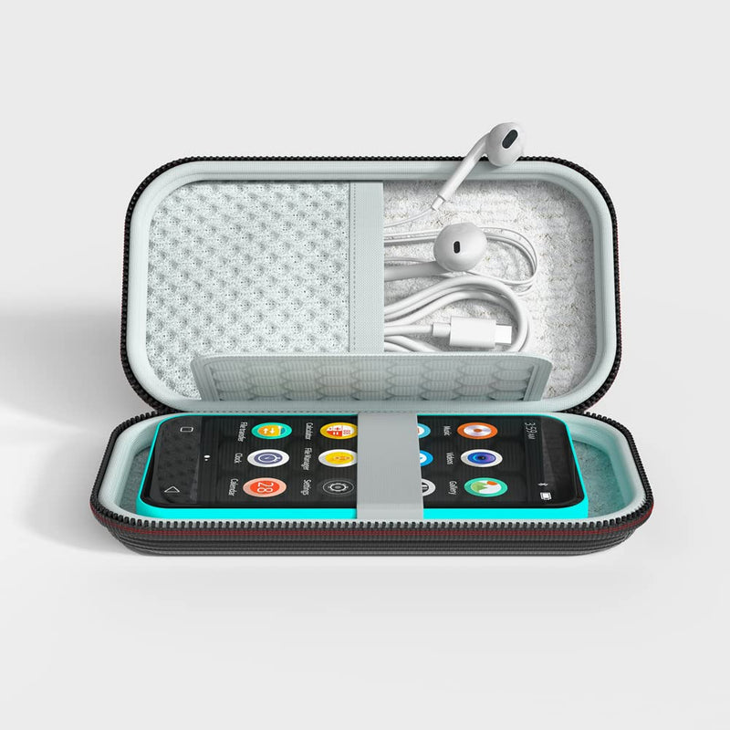 TIMMKOO MP3 Player with Bluetooth, MP3 & MP4 Player Case for Earbuds, USB Cable and Memory Card (Blue)