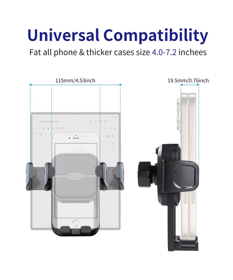 Auto Clamp Car Phone Holder for Toyota RAV4/Hybrid 2026 12.9" Screen Mount | Universal Mechanical Clip Cell phone Mount Accessories Fit iPhone Android,Automobile Cradle GPS Dashboard Navigation Bracket for 2026 RAV4/Hybrid(12.9 inch screen only)