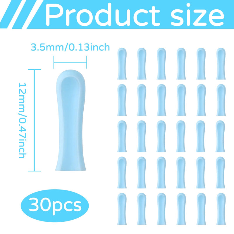 Pack of 30 Silicone Ear Cleaner Head for Earwax Remover, Silicone Ear Spoon Replacement Tips, Replacement Tips for Ear Suckers, Earwax Sucker Ear Cleaner Accessories (Blue)