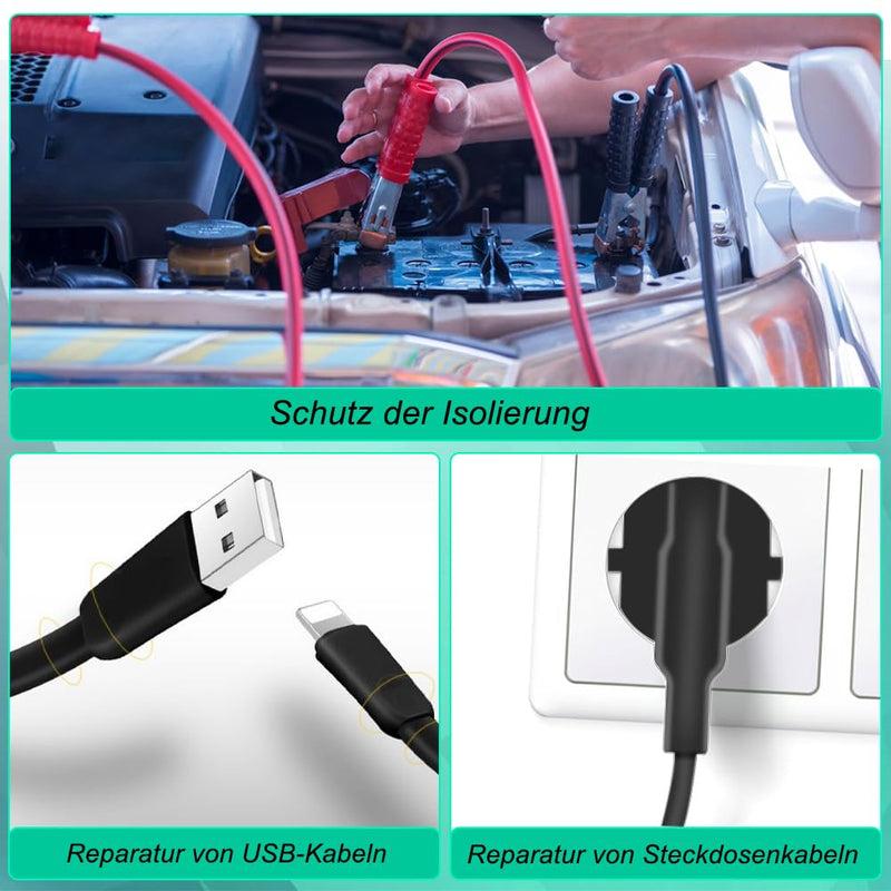 2 Pieces 4:1 Heat Shrink Tubing, Diameter 8 mm & 2 m Length, Heat Shrink Tubes with Adhesive, Waterproof and Insulation, Heat Shrink Tubing Sold by the Metre for Cable Insulation, Marking, Cable Ø8mm & 2m