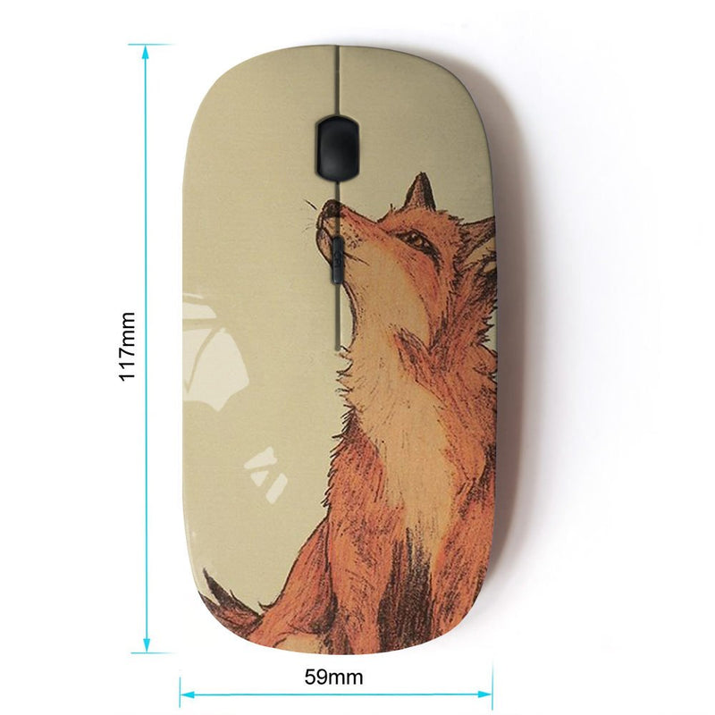 KOOLmouse [ Optical 2.4G Wireless Mouse ] [ Fox Cute Drawing Red Smart Nature ]