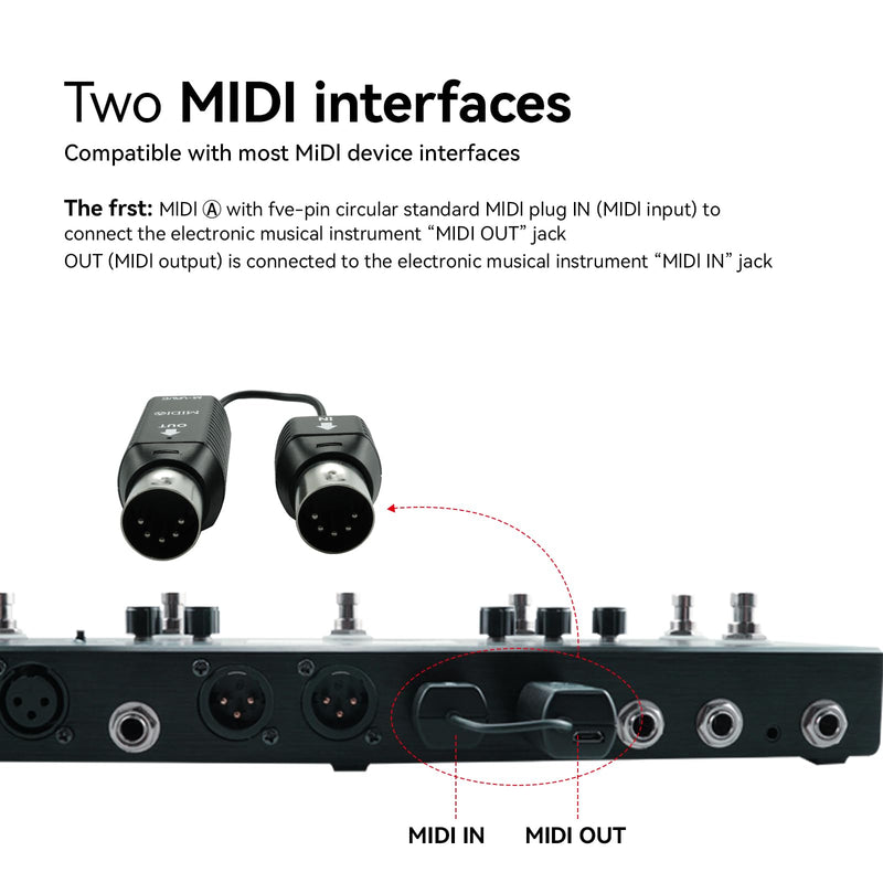 M-VAVE Wireless MIDI Transmission System Ultra Low Latency, USB Bluetooth Option for MIDI Controller Mac, iOS, Windows, 5-PIN DIN Interface Wireless MIDI Keyboard Instrument Synthesizer