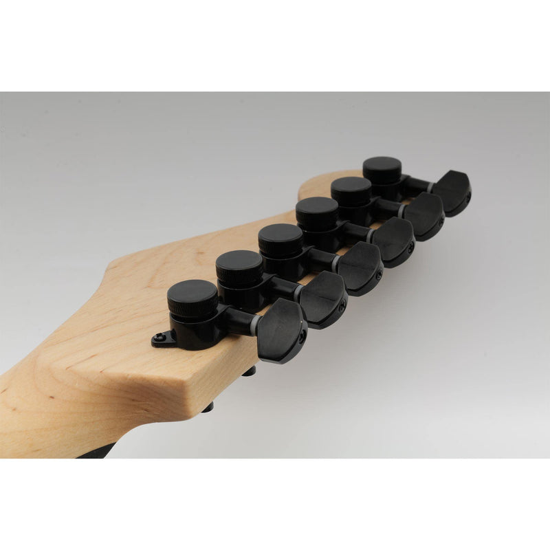 Musiclily Pro 6 in Line Guitar Locking Tuners Tuning Pegs Keys Machine Heads Set for Strat Tele Style Guitar, Black
