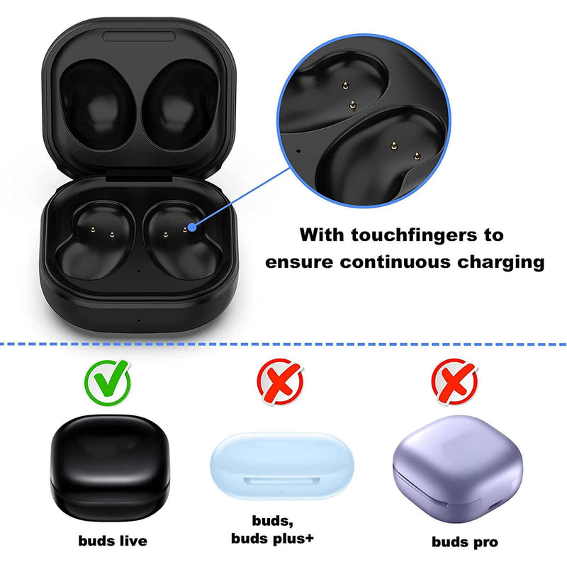Earbuds Charging Case for Samsung Galaxy Buds Live SM R180, Replacement Charger USB Charging Case Dock. Black