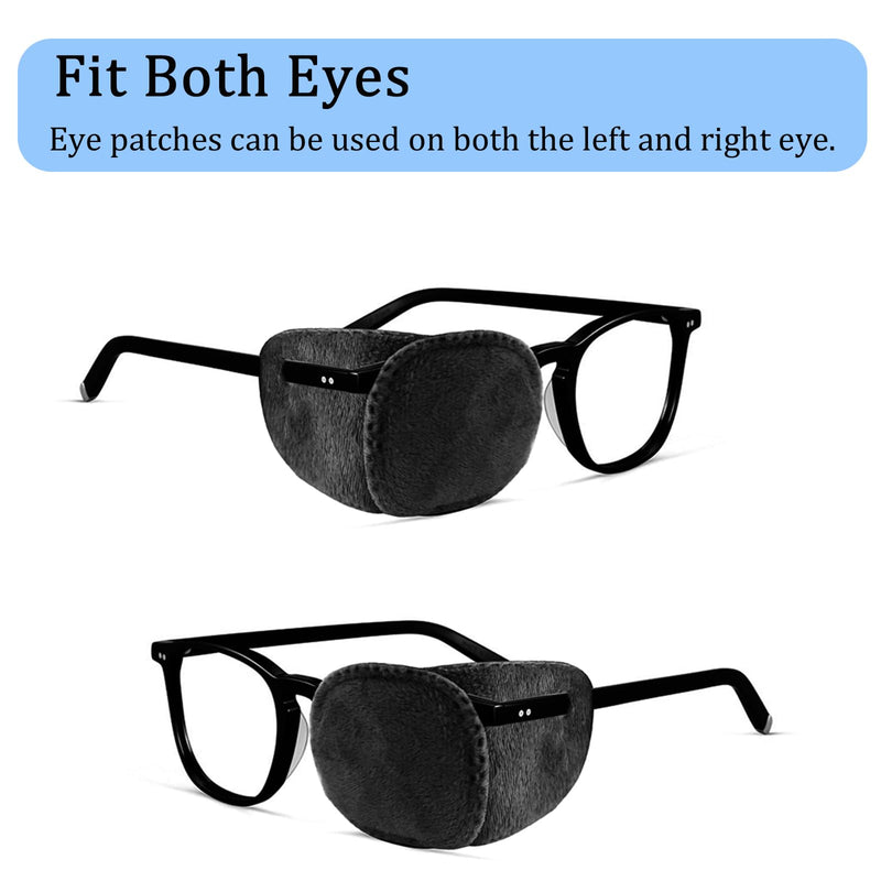 4pcs Eye Patches for Glasses Medical Eye Patch Treating Lazy Eye Amblyopia Strabismus Improve Vision Reusable Soft Eye Patch for Kids, Black