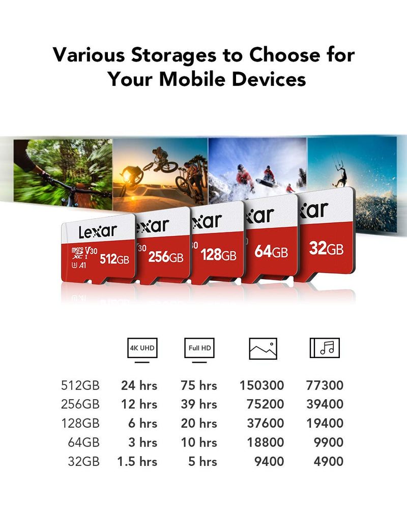 Lexar 32GB Micro SD Card 2 Pack, microSDHC UHS-I Flash Memory Card with Adapter - Up to 100MB/s, U1, Class10, V10, A1, High Speed TF Card (2 microSD Cards + 1 Adapter) 32GB x 2