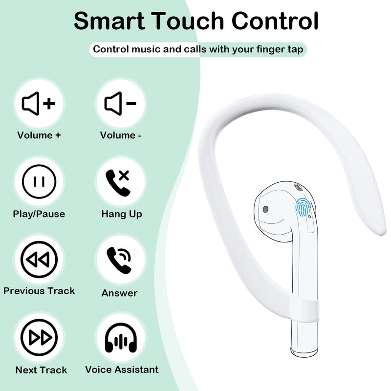 Ear Hooks with OEM Left Replacement Earbuds A2031 for AirPods 2 (2nd Generation), Single Left Ear Side Only, Compatible with Original AirPods A1938/A1602 Charging Case