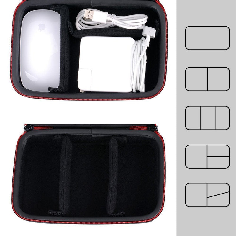 Smatree Hard Case Compatible for Apple14&16inch MacBook Pro's Pencil,Magic Mouse,Magsafe Power Adapter,BeatsX, Monster Magnetic Charging Cable,Travel MacBook Pro Accessories Organizer Bag,Black Black