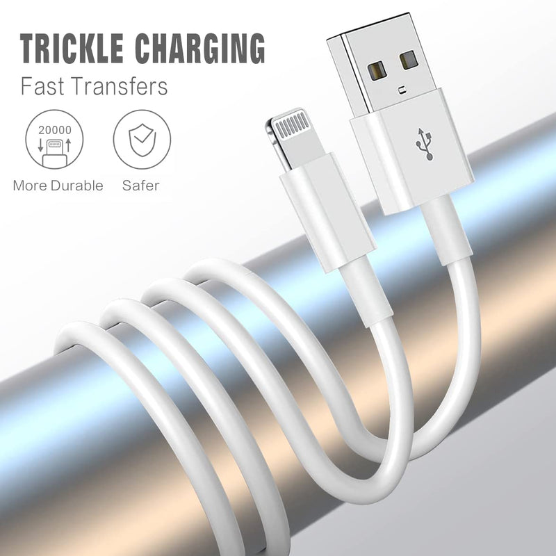 [AUSTRALIA] - iPhone Charger, 5Pack(6/6/6/10/10FT) [Apple MFi Certified] Apple Charging Cables Lightning Cable Fast iPhone Charging Cord for iPhone 14/13/12/11/11Pro/11Max/ X/XS/XR/XS 6/6/6/10/10FT 