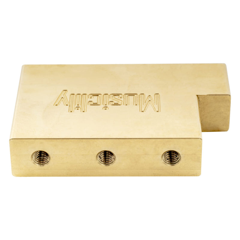 Musiclily Ultra Solid Fat Brass L Shape Tremolo Block for Floyd Rose Locking Tremolo Bridge, 37mm Tall 37mm Brass