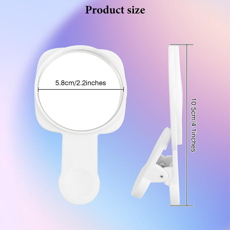 Phone Rear Camera Selfie Mirror - See How You Look in The Back Camera - for High Definition Photos (White)