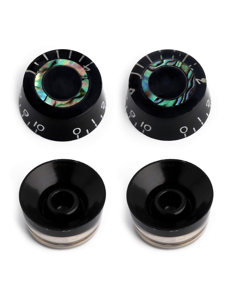 [AUSTRALIA] - Metallor Electric Guitar Top Hat Knobs Speed Volume Tone Control Knobs Compatible with Les Paul LP Style Electric Guitar Parts Replacement Set of 4Pcs. Abalone Circle 