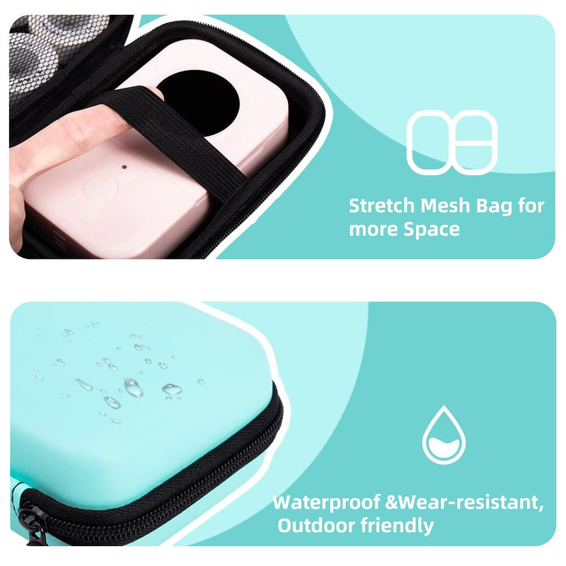 [AUSTRALIA] - Phomemo D30 D35 Label Maker Case, Waterproof Storage Bag Compatible with NELKO P21/NIIMBOT D11/JADENS D110/SUPVAN E10 Label Printer, Fits for Mini Bluetooth Labels Sticker Machine, Box only Green 