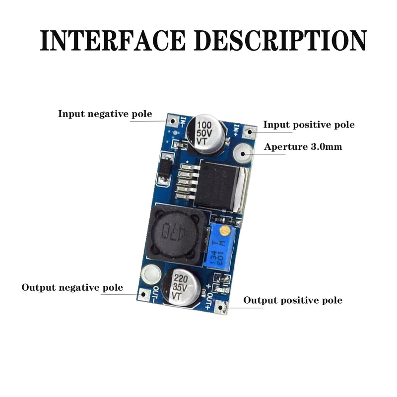 Idota Pack of 10 Step Down Converter, DC-DC 3A Buck Converter Voltage Regulator Adjustable Power Supply Downward Module, 3.2-46V to 1.25-35V DC to DC Converter Module