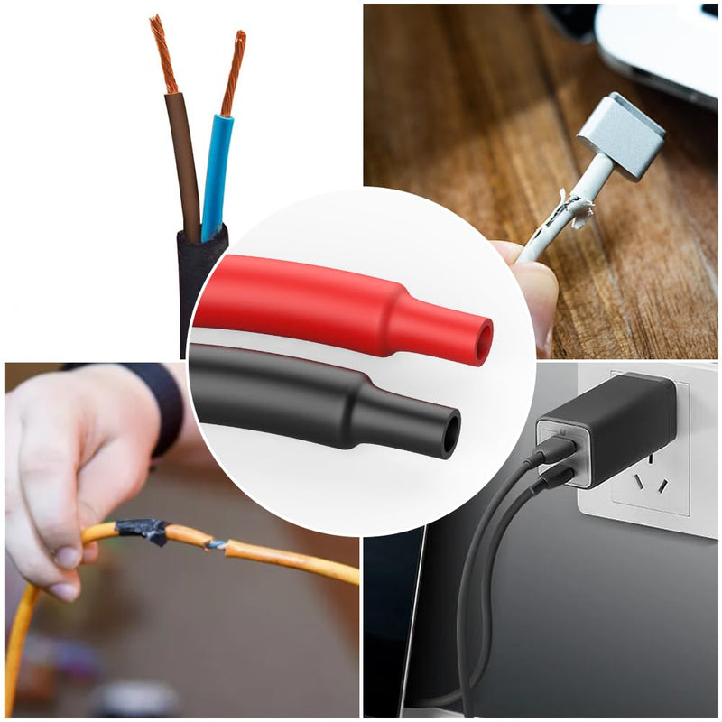 [AUSTRALIA] - Pack of 2 4:1 Heat Shrink Tubing, Heat Shrink Tubing, Waterproof, Diameter 24 mm & 2 m Length, Heat Shrink Tube with Adhesive, Heat Shrink Tube Black (Red) for Cable Insulation, Marking, Cable 4:1 Ø24mm & 2m 