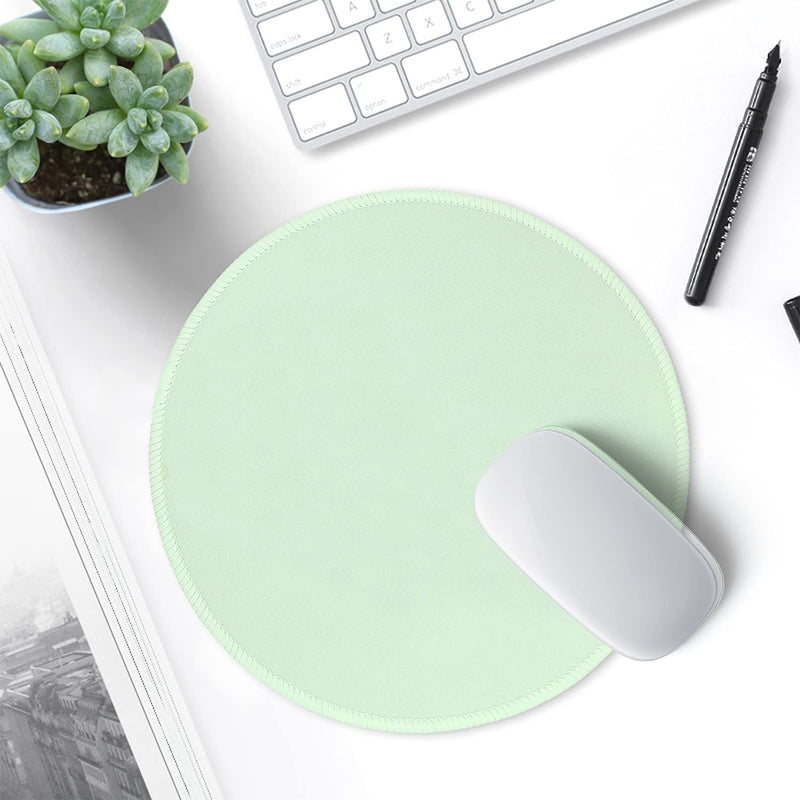 Hsurbtra Mouse Pad, Premium-Textured Small Round Mousepad 8.7 x 8.7 Inch Pink, Stitched Edges Anti-Slip Waterproof Rubber Mouse Mat, Pretty Cute Mouse Pad for Office Home Gaming Laptop Men Women Kids Lake Green