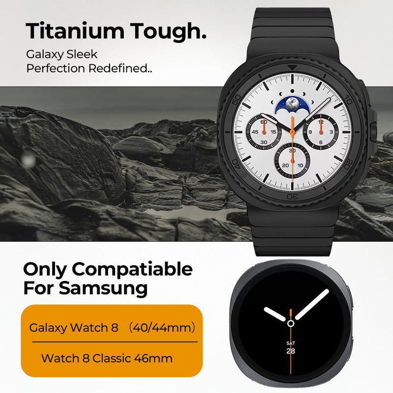No Tool Titanium Band for Samsung Watch 9 8 40mm 44mm/8 Classic 46mm 22mm