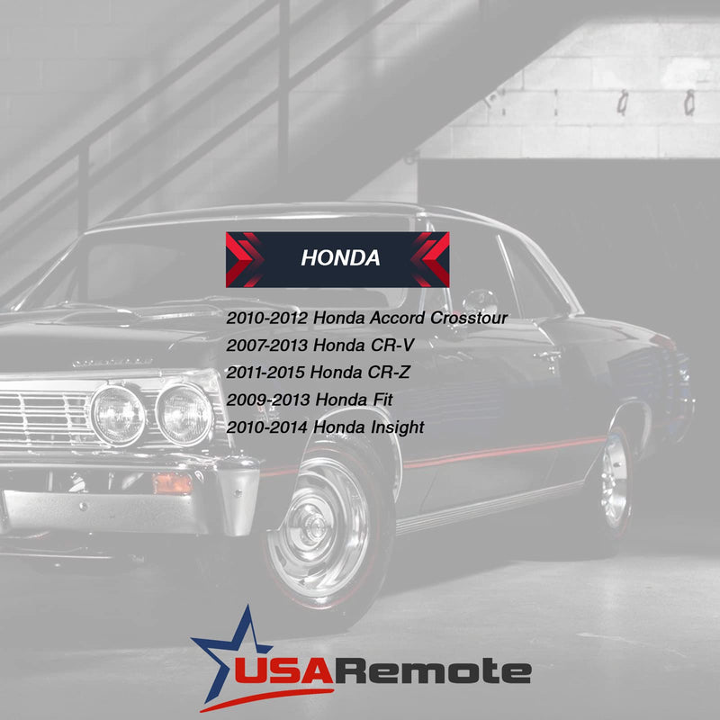 Key Fob Keyless Entry Remote fits Honda Accord / CR-V / CR-Z / Fit / Insight 2007 2008 2009 2010 2011 2012 2013 2014 2015 (MLBHLIK-1T) 3-Btn