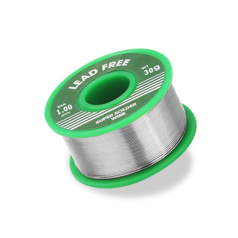 lumcov Solder Wire, Lead-Free Solder with Rosin Core, Electronic Soldering Wire on Roll, Coil Soldering Tin, Wire Soldering Solder, for Electric Soldering and DIY (1 mm, 30 g)