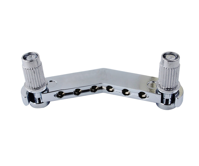 [AUSTRALIA] - Guyker Guitar Stop Bar Tailpiece with Anchors and Studs Replacement Part Compatible with Les Paul LP SG Style 6 String Electric Guitar - GK21, Chrome 