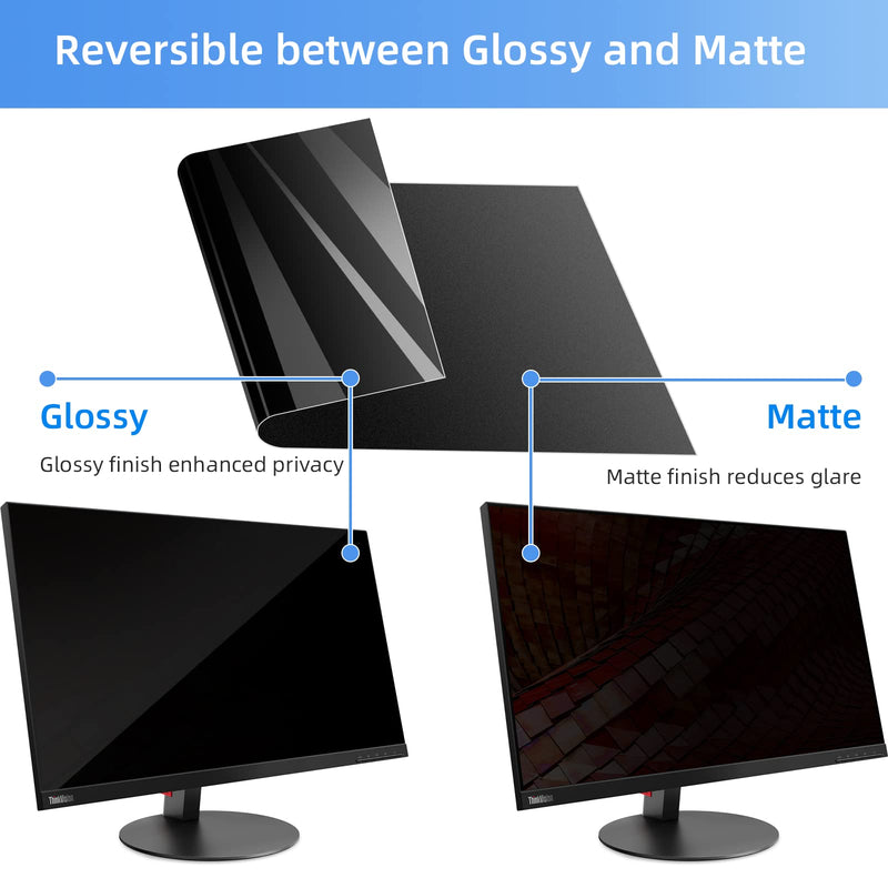 Computer Privacy Screen Filter 24 inches for 16:9 Aspect Widescreen Computer Monitor – Removable Anti Glare Blue Light Privacy Filter, Anti-Scratch Screen Protective Film, Computer Screen Privacy Shield 24 in 24'' Privacy Screen (16:9)