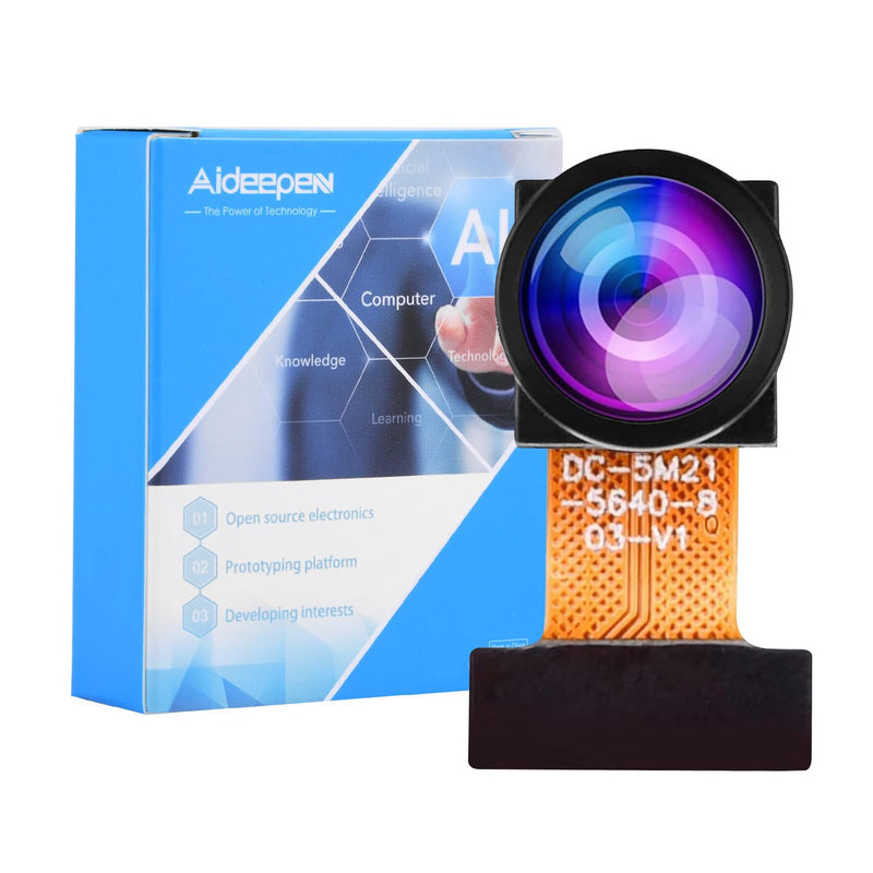 Aideepen OV5640 Camera Module 160° Wide Angle Lens 5 Megapixel Lens for ESP32 CAM 160°-5 million