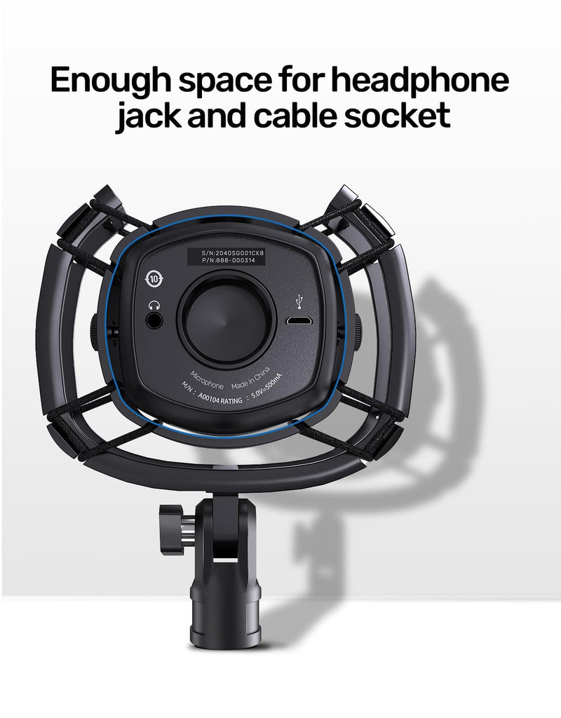 Custom Built for Blue yeti x Shock Mount, 2025 Upgrade Anti-Vibration Suspension Elastic Shock Mount Holder Clip Mics Stand Compatible with Blue yeti x Microphone