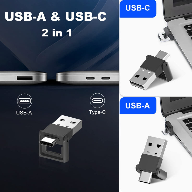Aluminum Alloy Presentation Clicker with Green Laser Pointer | 2‑in‑1 USB/Type C Receiver Wireless Presenter Remote PowerPoint Clicker for Computer Laptop/PPT/Google Slides/Windows/Mac Metal 02 Green Laser