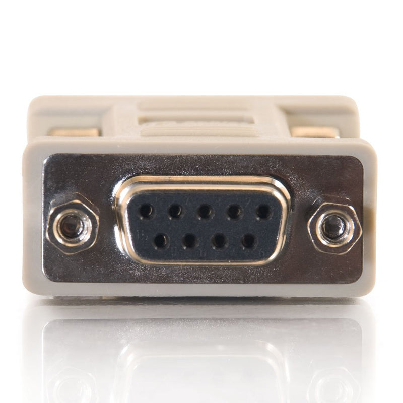 C2G 08075 DB9 Male to DB9 Female Serial RS232 Null Modem Adapter, Beige