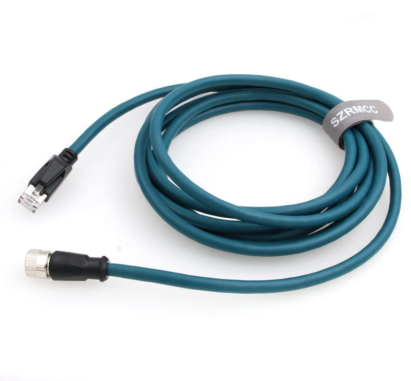 SZRMCC M12 X-Code 8Pin Female Connector to RJ45 Ethernet Cable Cat6A High Flexible Shielded Gigabit Waterproof Network Cable for Industrial Camera Automation Sensor (10m) 10m