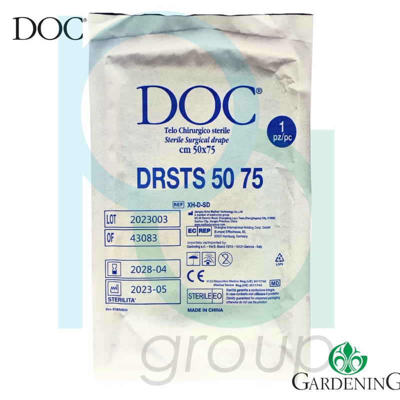 DOC Sterile Surgical Wipes TNT 50 x 75 cm Pack of 10 Waterproof Surgical Pads in conjunction with TNT + PE Size 50 x 75 (Pack of 10)