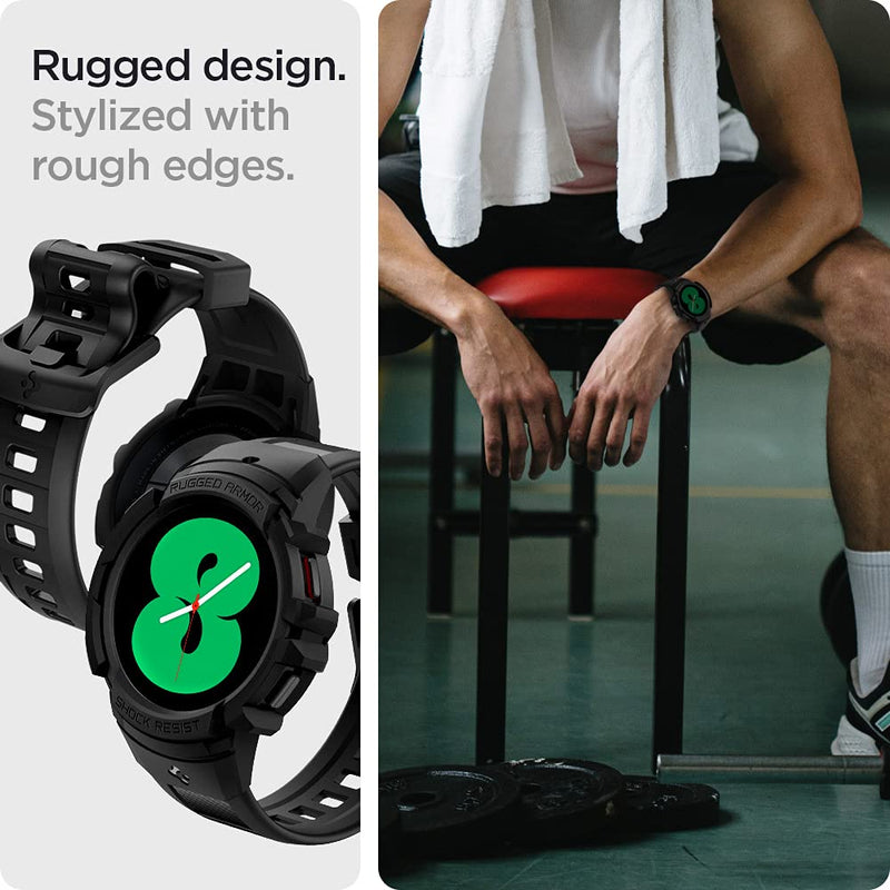 Spigen S353 Charger Stand and Rugged Armor Pro Designed for Galaxy Watch 5 40mm (2022)