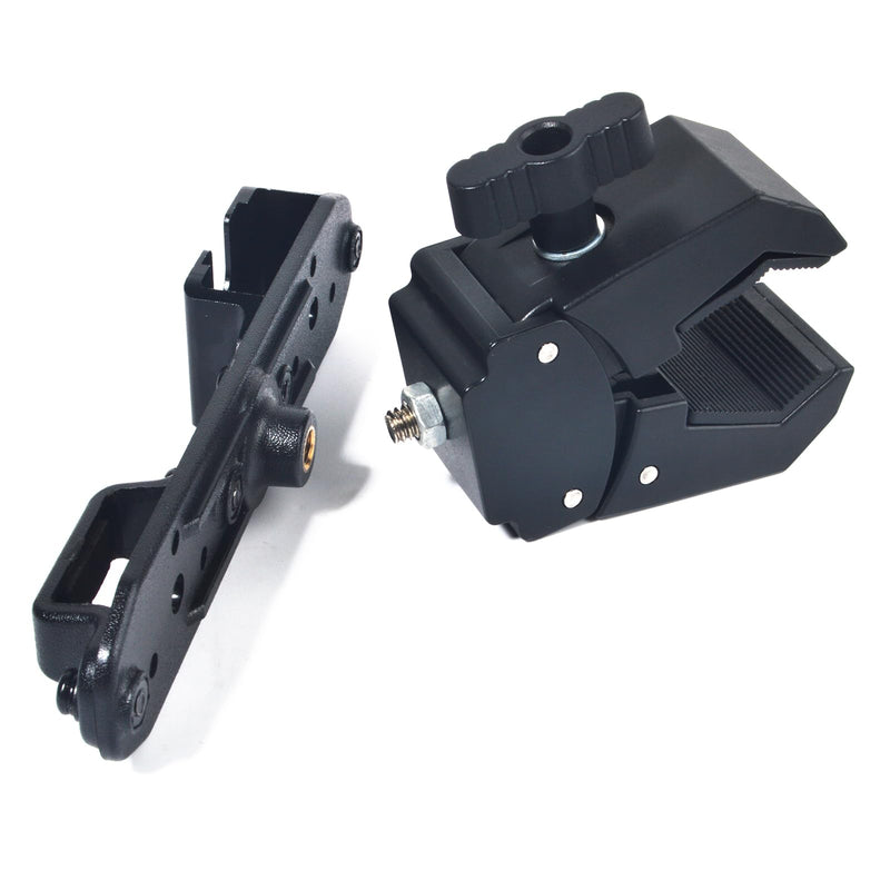 [AUSTRALIA] - HYS Radio & Speaker Mic Clamp Mount Holder - Quick Release for Uniden BC906W Wireless CB Microphone and Speaker, Marine Radio, Walkie Talkie, Police Scanner w/ Belt Clip & Knob Holder Base HYSZ10AL 