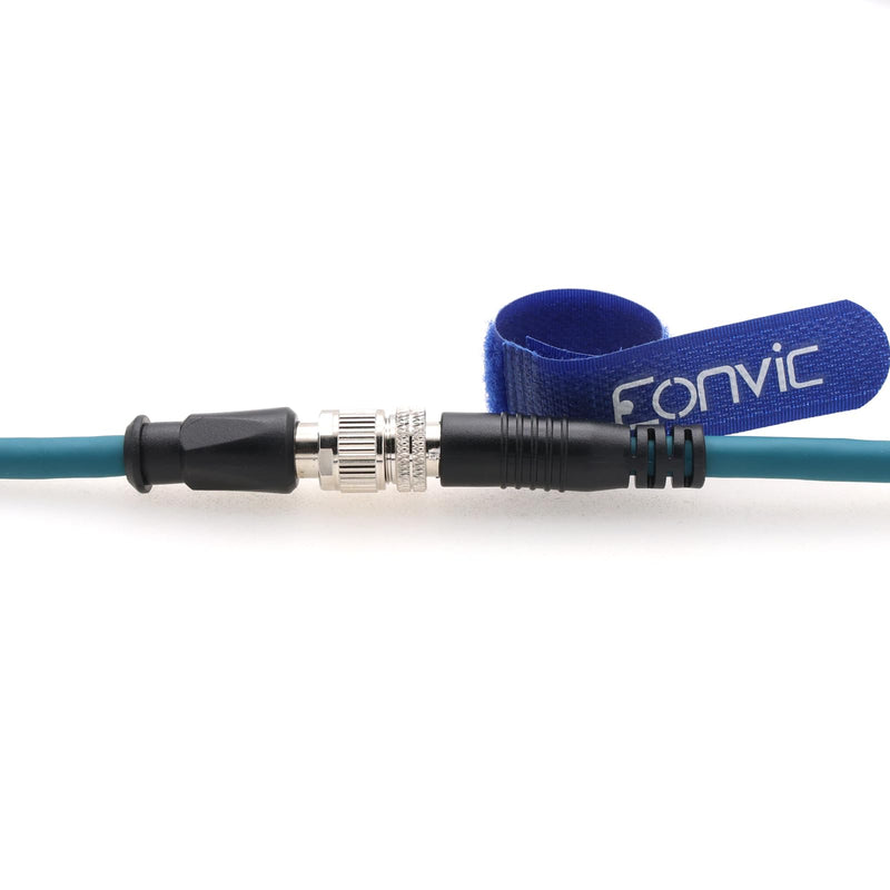 M12 8 Position Male to Female Ethernet Cable X-Code Cat7e High Flex Shielded Waterproof Industrial Gigabit Ethernet Networks Cable for Cognex Industrial Camera (10M) Blue 10M
