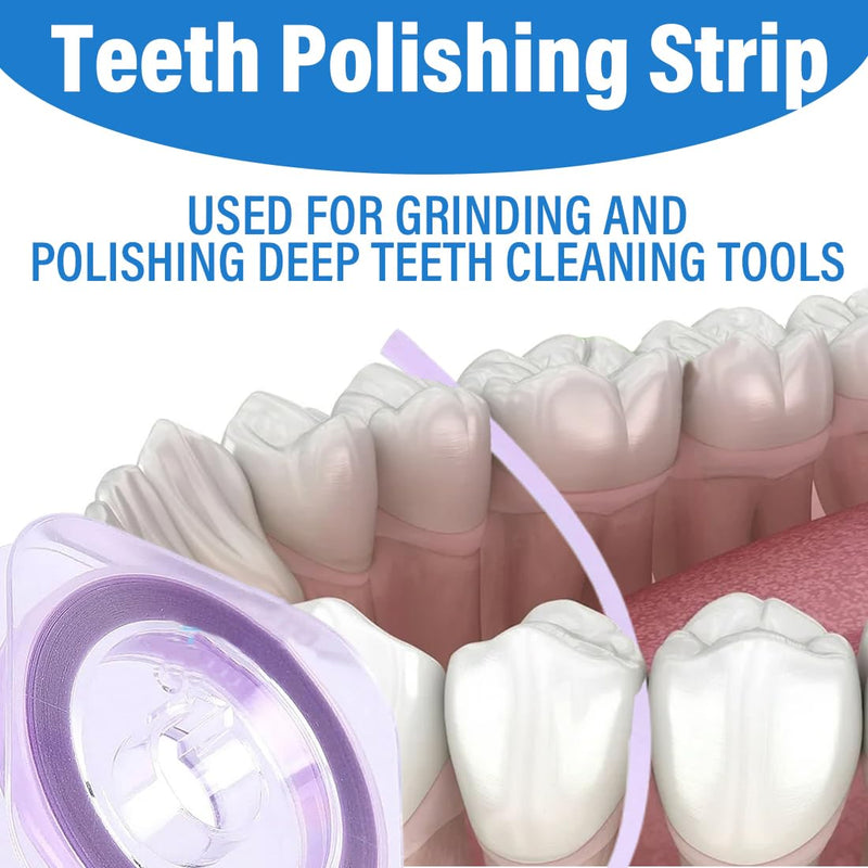 [AUSTRALIA] - WeddHuis 1 x Dental Polishing Tool, Ultra-Fine 50μm Grit Size Strips for Interdental Grinding and Smoothing with 4 mm Width Resin Dental Polishing 50 um 