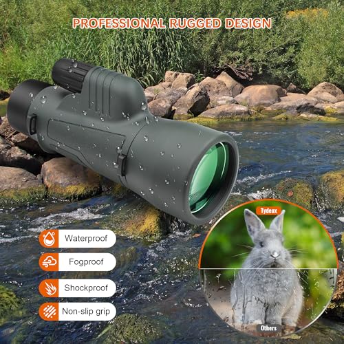 Monocular Telescope HD 10x50 BAK4&FMC Waterproof Gift for Adults Men