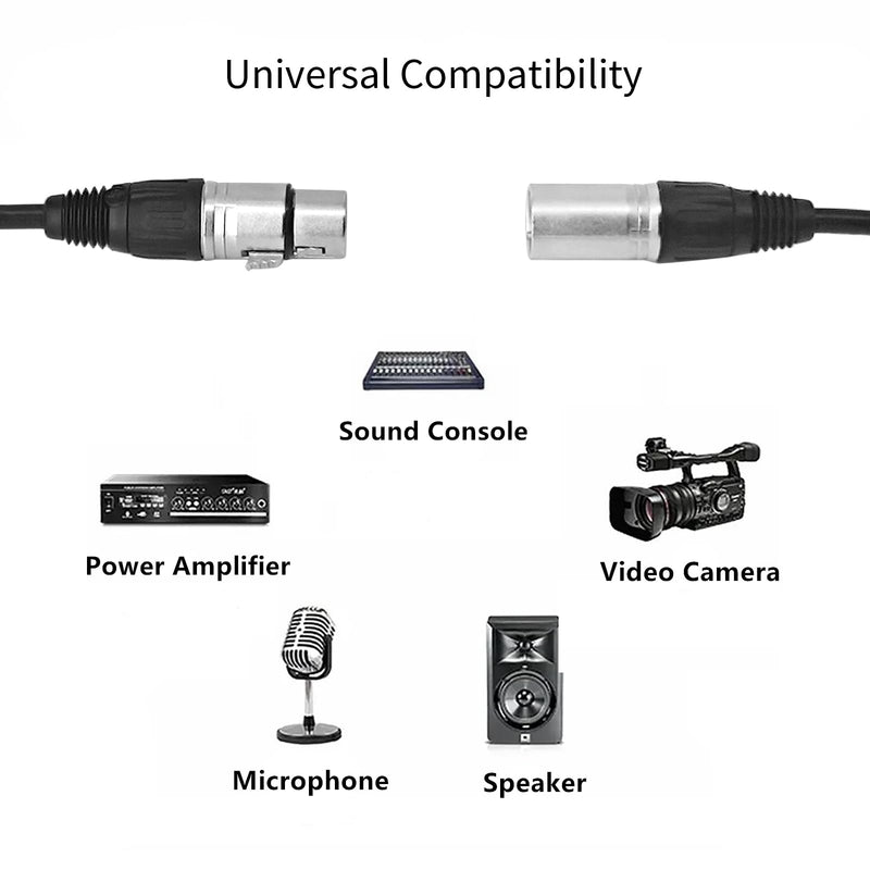 7 Pin XLR Cable, Microphone Cable 7 Pin XLR Male to Female Connector for Microphone and Audio Interface (16.4ft/5 Meter) 16.4ft/5 Meter