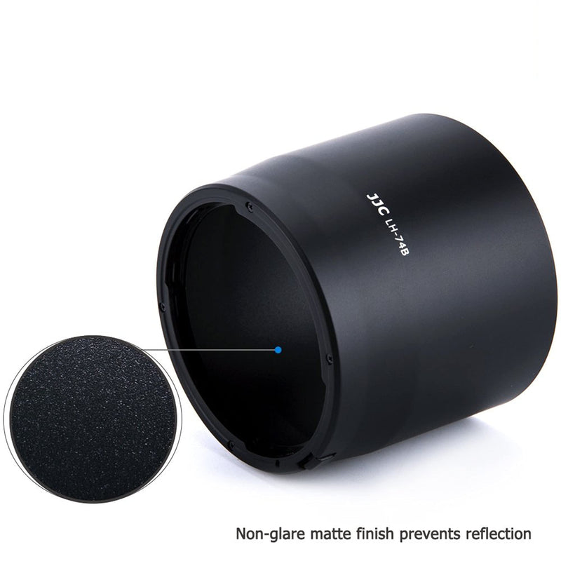 JJC Dedicated Lens Hood Shade Protector for Canon RF 100-400mm F5.6-8 is USM & EF 70-300mm f/4-5.6 is II USM Lens Replaces Canon ET-74B Lens Hood Reversible/Bayonet/with Button to Lock or Release Canon ET-74B Replacement