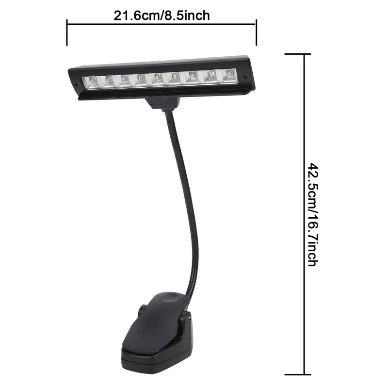 [AUSTRALIA] - Super Bright Music Stand Light, Eye Caring Clip on Piano Light, USB Rechargeable, Long Lasting up to 1000 Hrs, for The Piano, Sheet Music, Guitar 