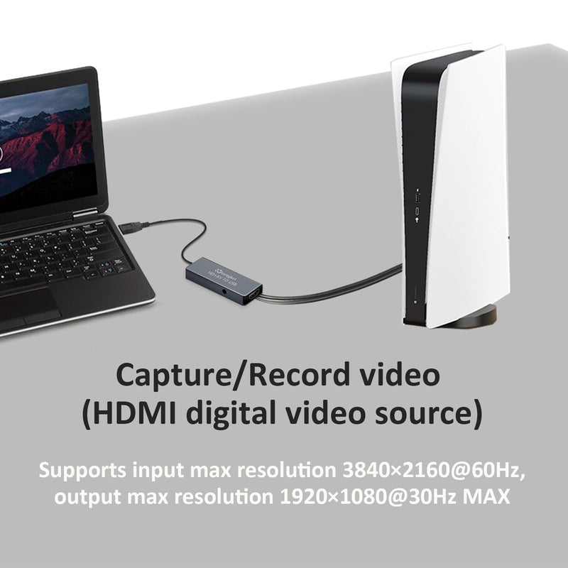 [AUSTRALIA] - USB Video Capture Card for VHS/HDMI/AV/RCA - Analog to Digital Video Converter - VHS to Digital/USB/RCA Converter - Compatible with Mac/Windows/Linux USB Video Capture Card 
