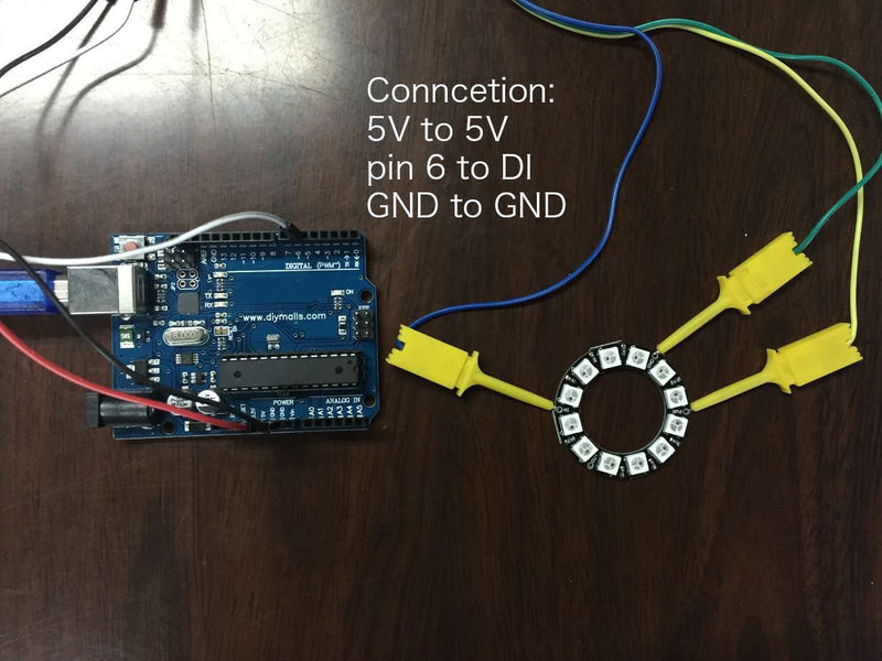 12 Bits WS2812 RGB LED Ring WS2812B 5050 Addressable LED Light String with Integrated Drivers Pixels Individual Controlling for Arduino ESP8266 ESP32 Lighting Effect (Pack of 2pcs
