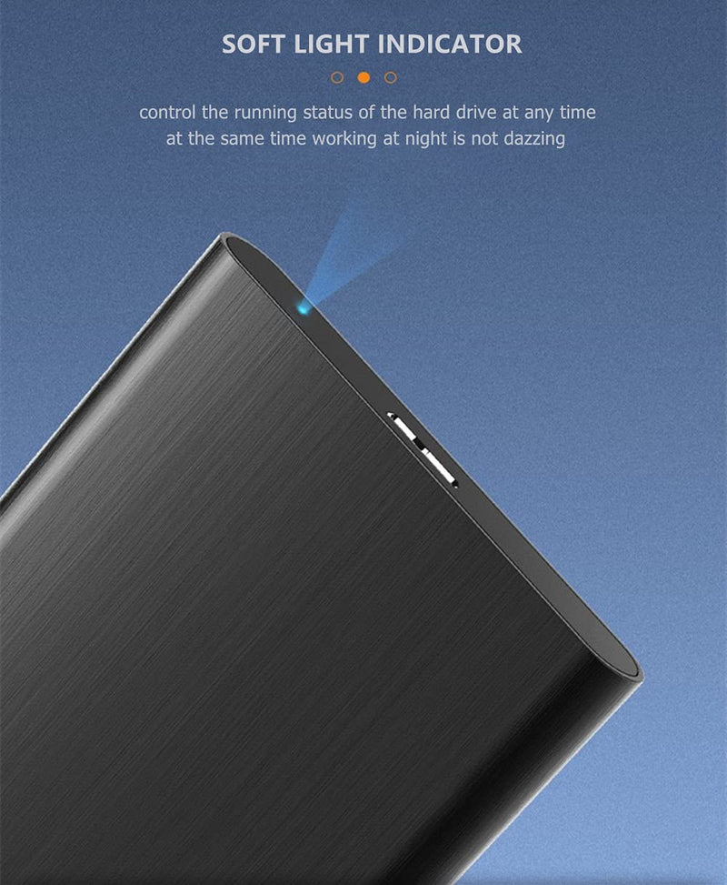 750GB Ultra Slim Portable External Hard Drive USB3.0 HDD Storage Compatible for PC, Desktop, Laptop, MacBook, Chromebook, Xbox One, Xbox 360, PS4 (Black) Black 750GB
